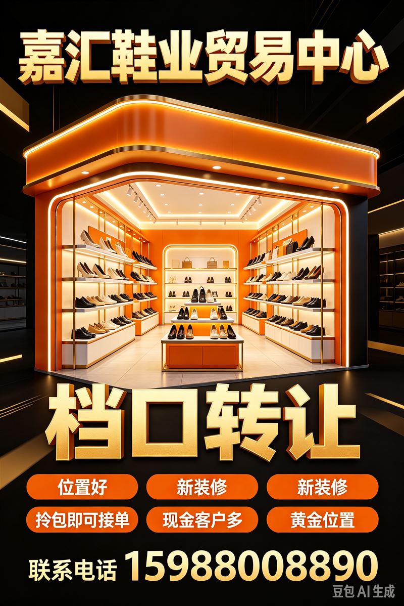 下洋林嘉汇鞋业贸易中心档口转让
